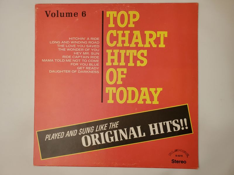 Unknown (Various Artists, budget compilation) Top Chart Hits of Today Volume 6 vinyl record